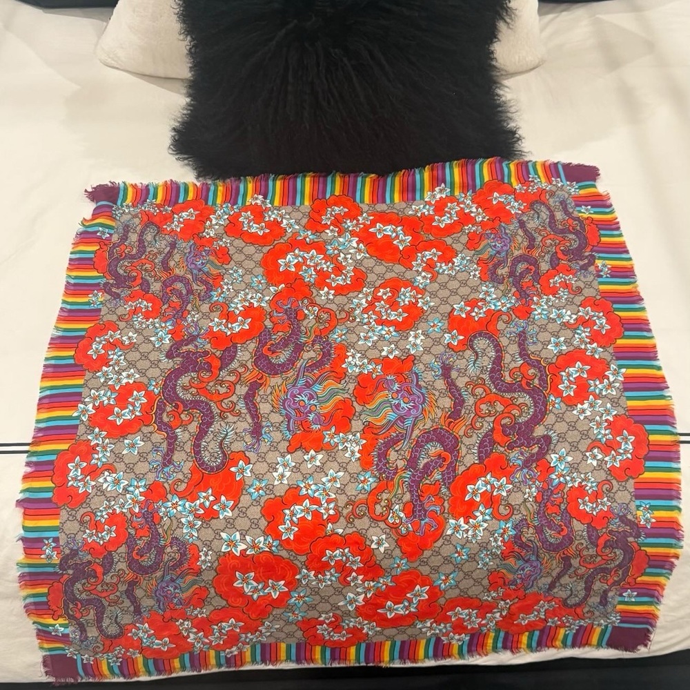 Gucci Multicolor Floral Scarf
